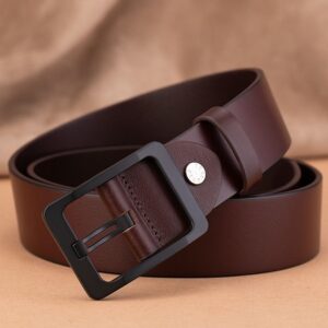 (Brown) Light Weight Handcrafted Brown Leather Belt HNC4331