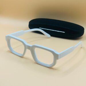 00487 Handcrafted Glasses White Frame