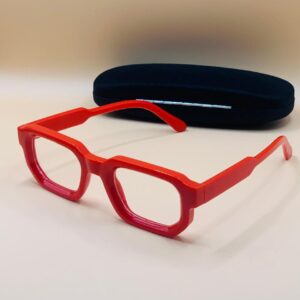 55975 Handcrafted Glasses Red Frame
