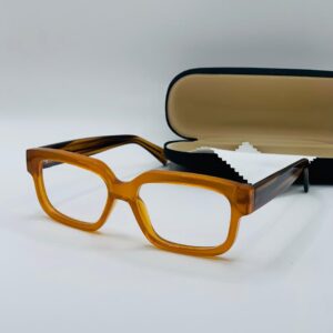AHG94111 Mustard Coffee Frame Acetate Handmade Glasses